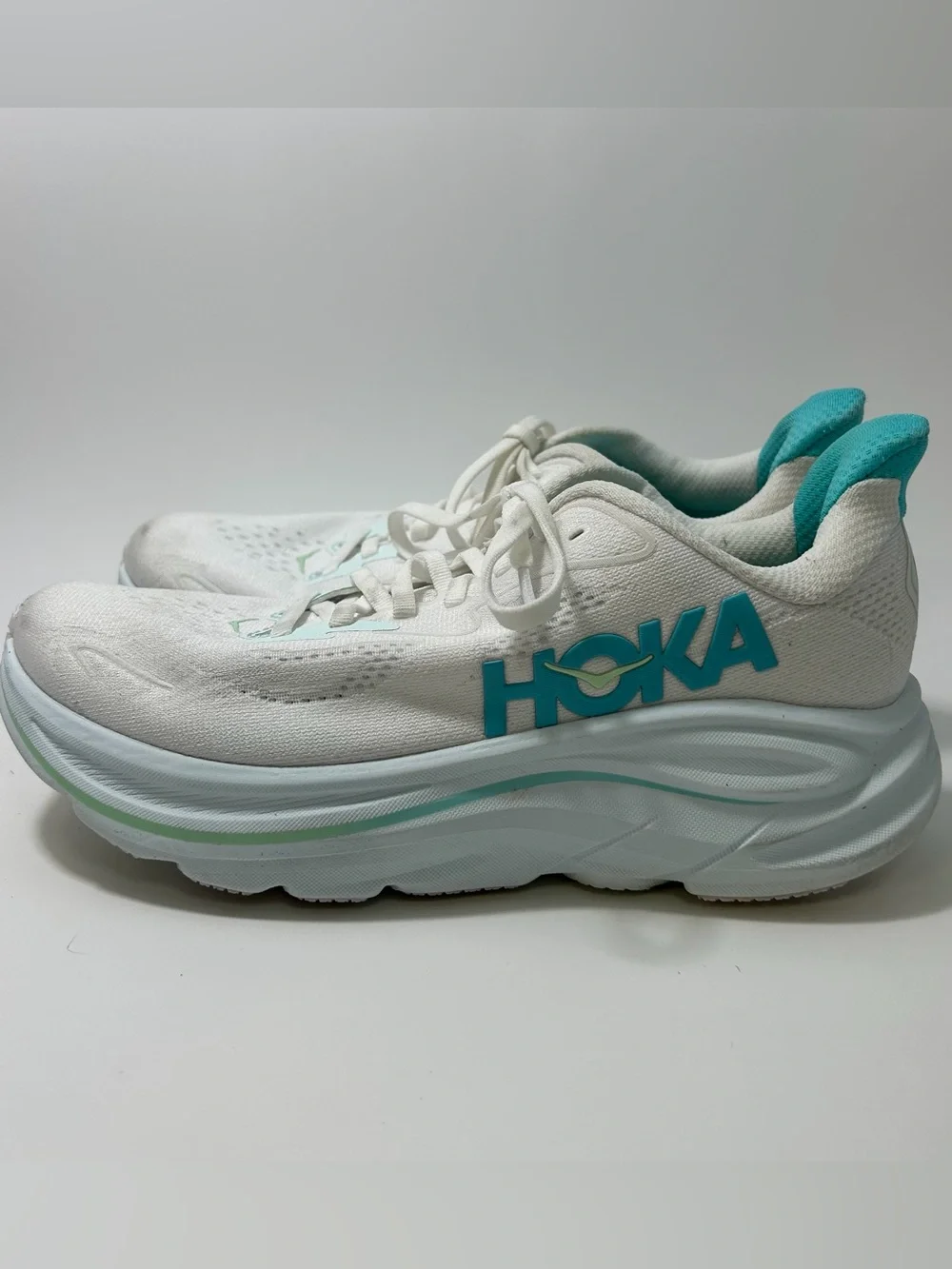 Hoka One One HOKA Clifton 10 Women’s 8.5 Teal Running Sneakers Shoes Hiking